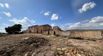 Rustic land with building in ruins in Yecla